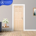 Pine Door ประตูไม้สนรัสเซีย 6 ลูกฟัก ช่องตรง 700มม. x 2000มม. x 40(30)มม.